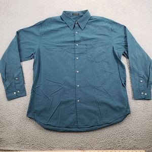 Dnky Shirt Mens XL Blue Long Sleeve‎ Check Button Up Preppy Classic